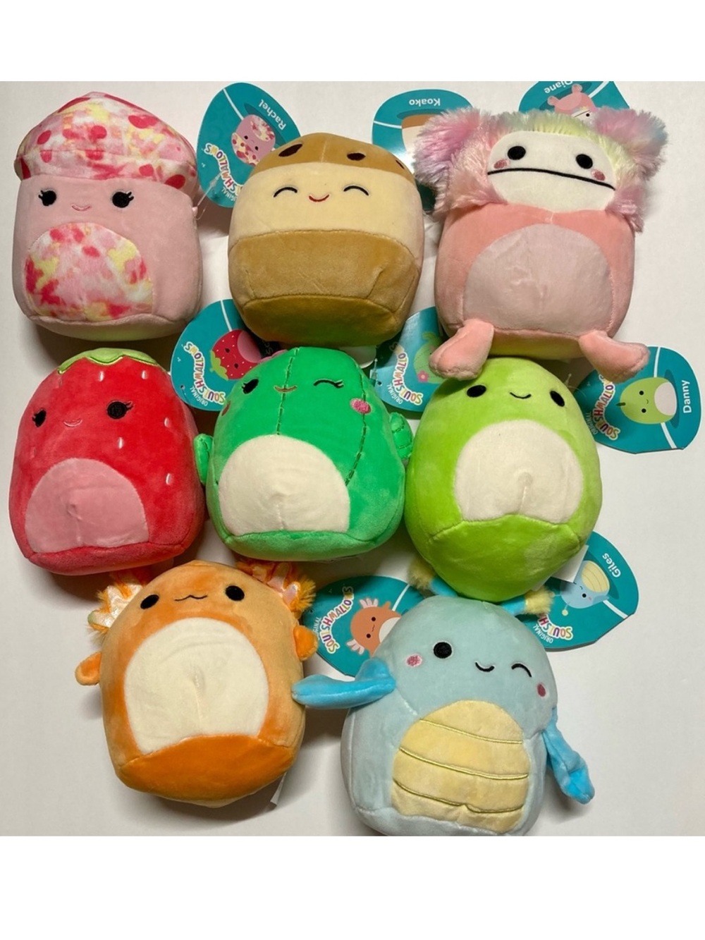 NWT✨ Bundle of 8 Squishmallows 5 inch New Plush Lot - Bigfoot Strawberry & more!